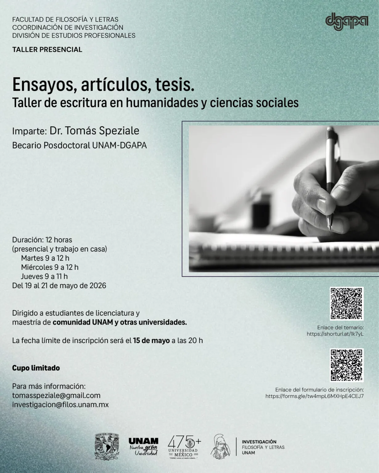 Ensayos, artículos, tesis